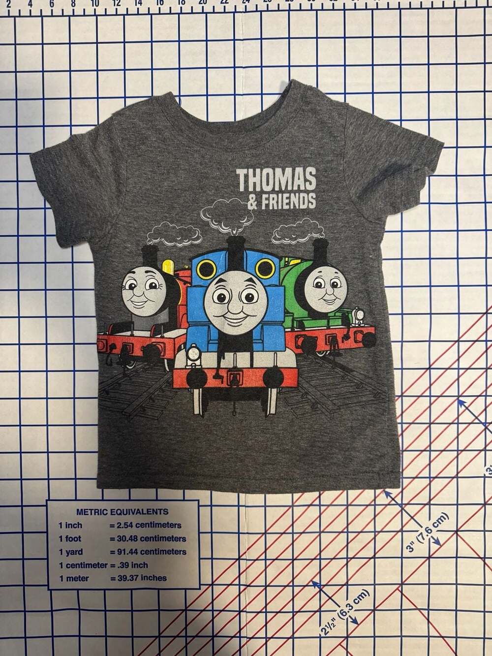 Thomas & Friends Toddler Boys Heather Gray Short Sleeve Train Graphic T-Shirt 18
